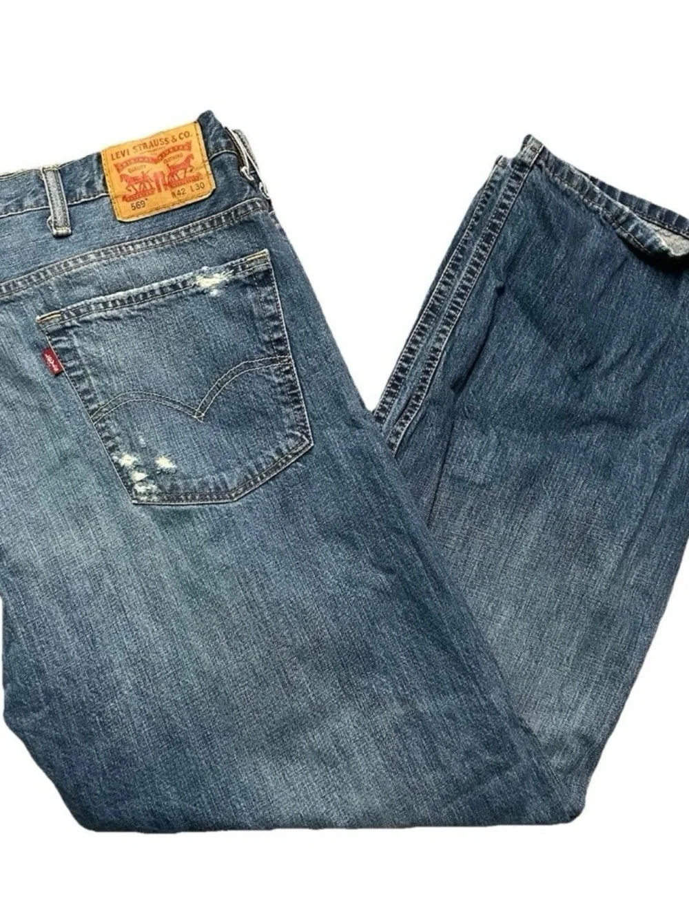 Men’s Levi’s 569 Ripped Jeans Size 42x30